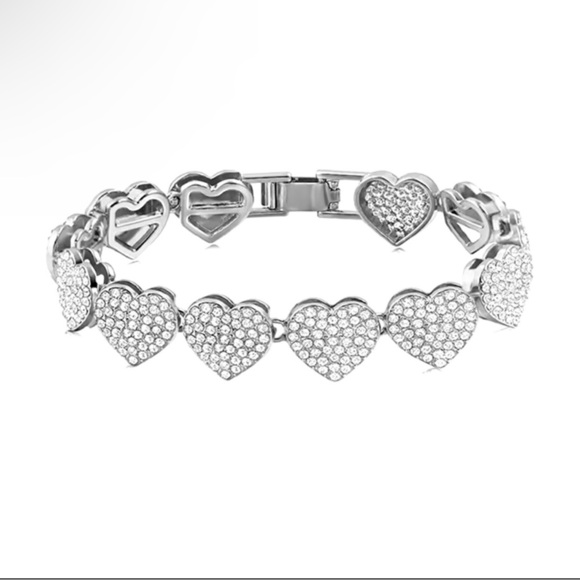 1 pc Rhinestones Miami Cuban Chain Bracelet for Women Men Iced Out Chunky Tennis - Picture 2 of 2